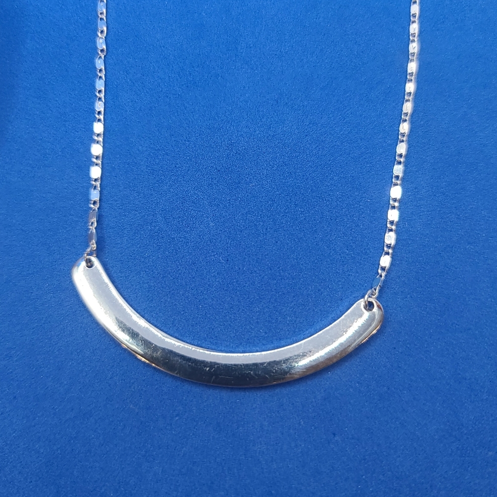 NWT Andante Pure White Brass Necklace 18"
